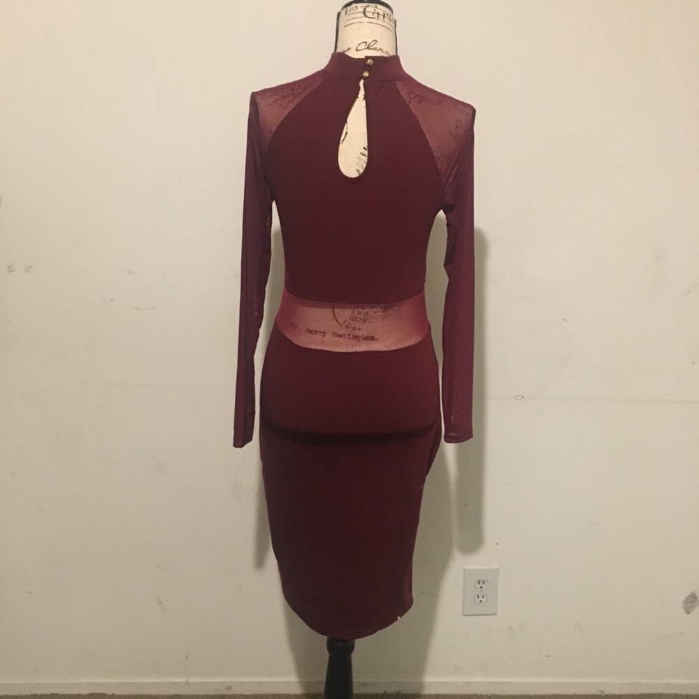 DRESS BURGUNDY - Picture 2 of 4